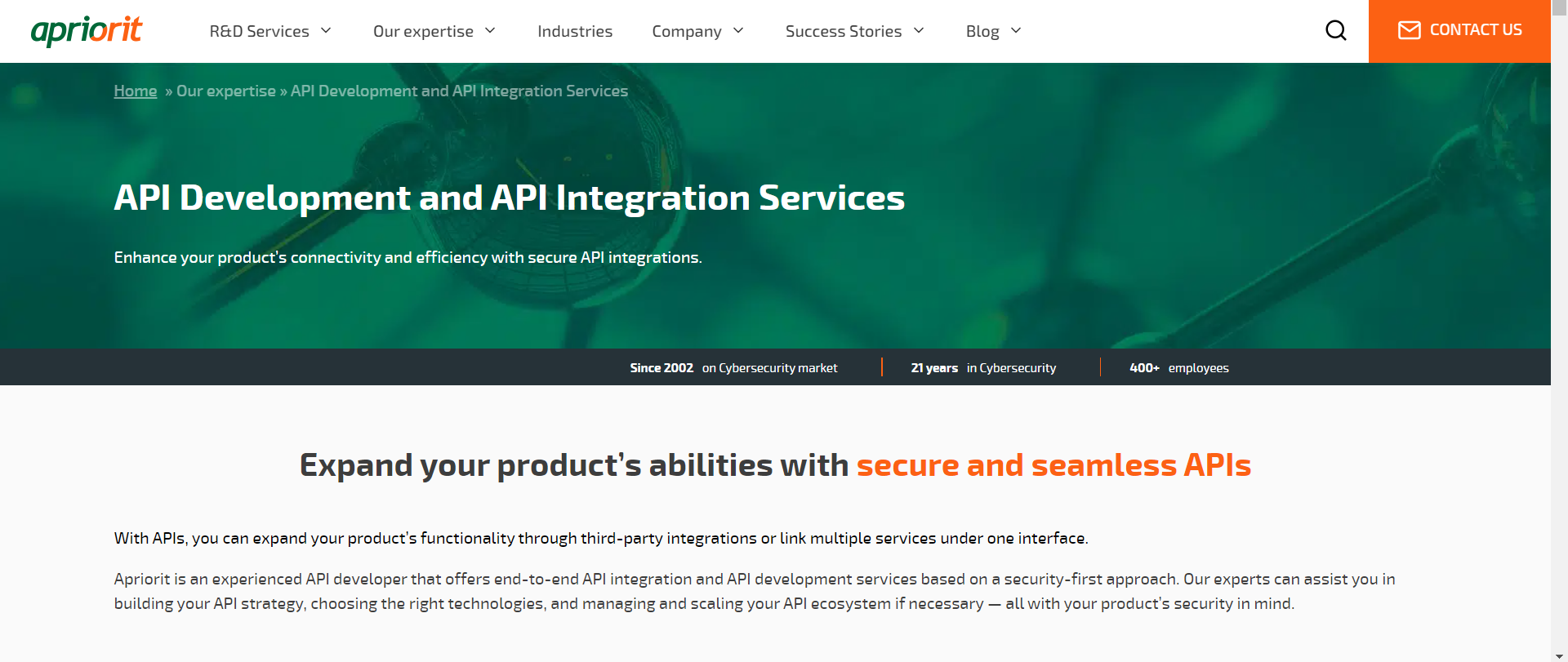 Apriorit API Integration Services